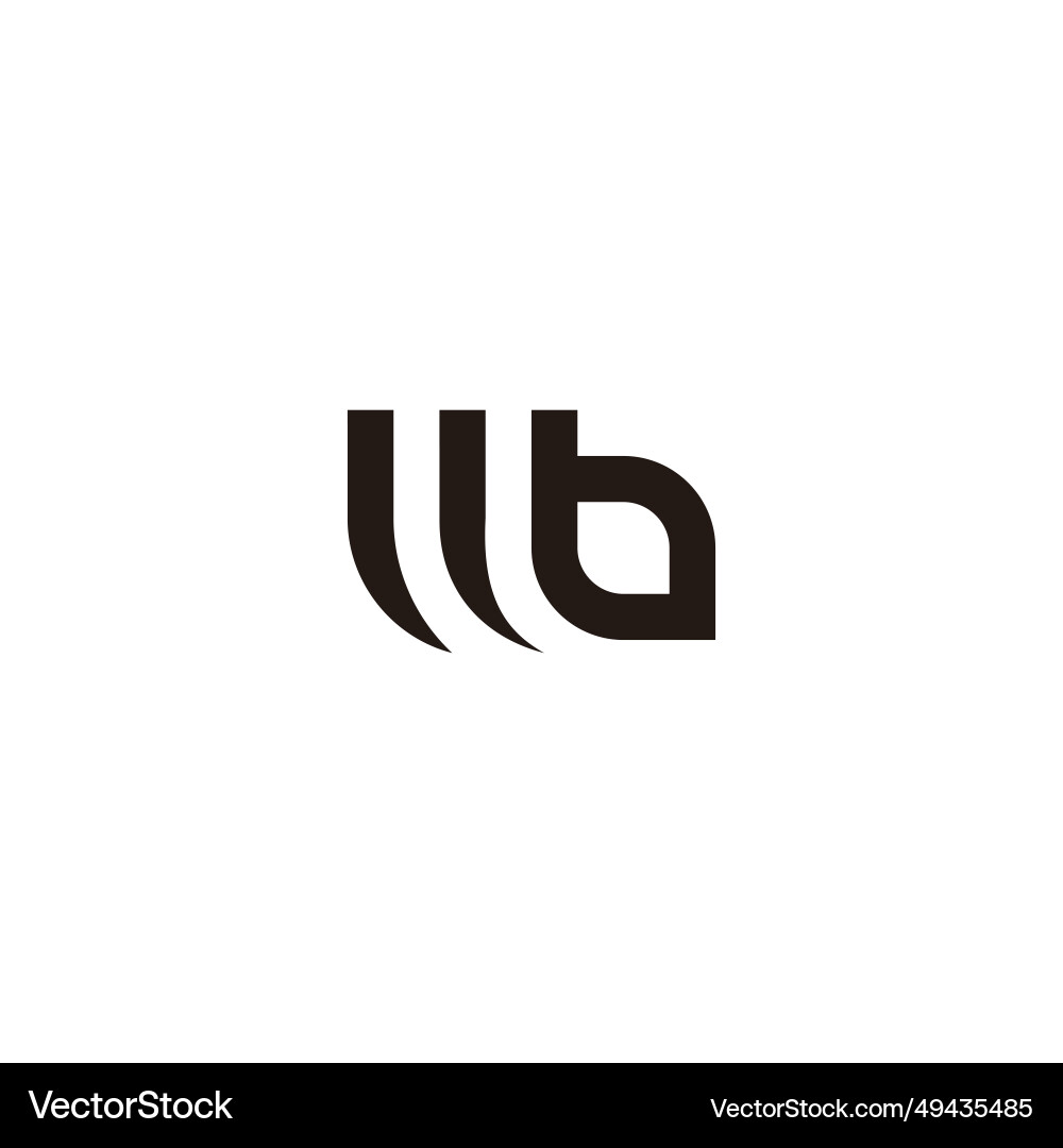 Letter m b leaf geometric symbol simple logo Vector Image