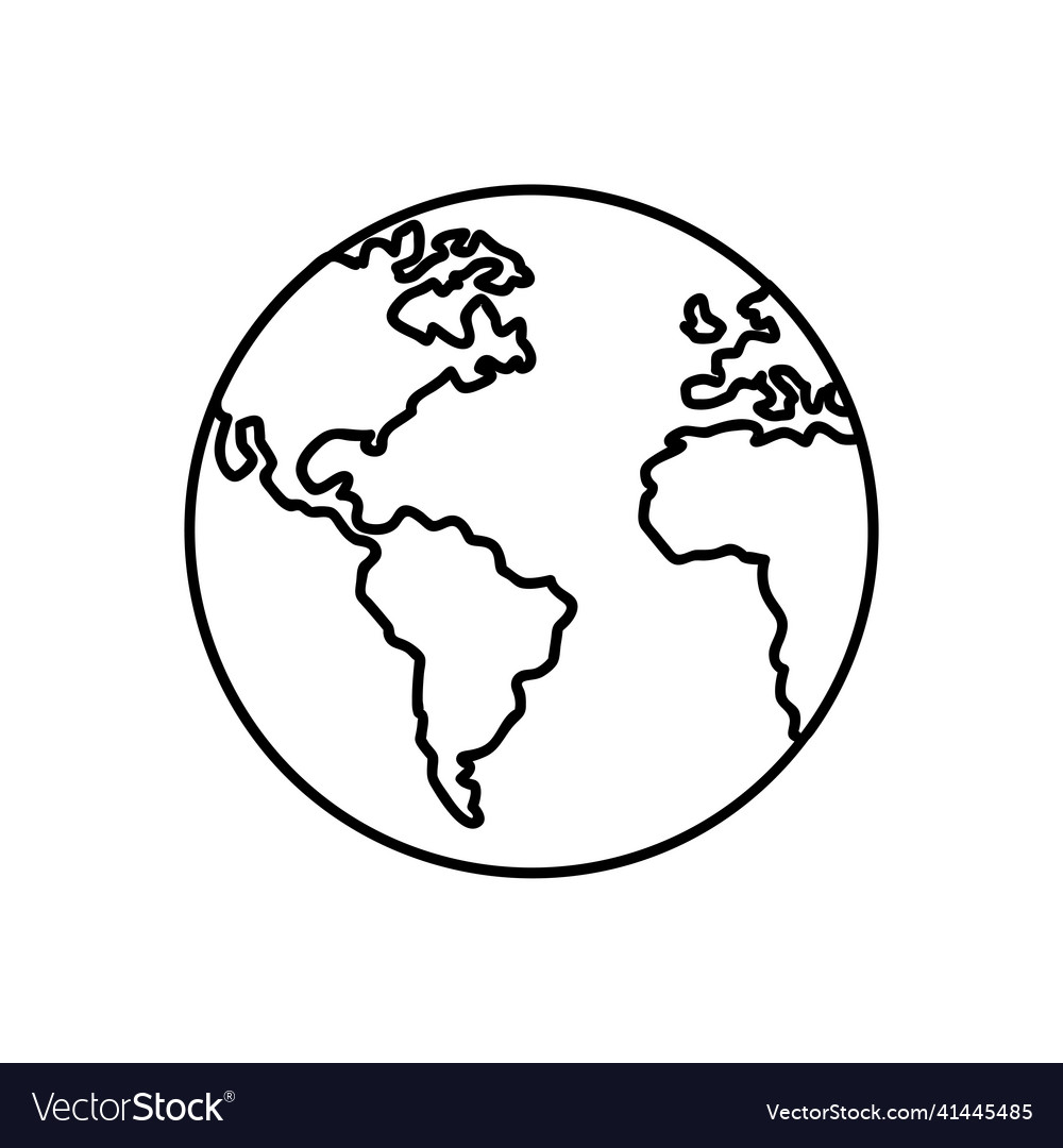 Modern globe icon thin line for web and mobile Vector Image