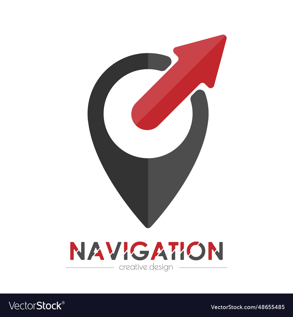 Navigation abstract compass arrow