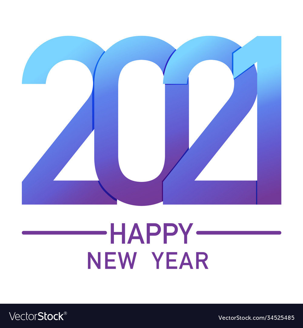 Numbers 2021c wish new year on light background