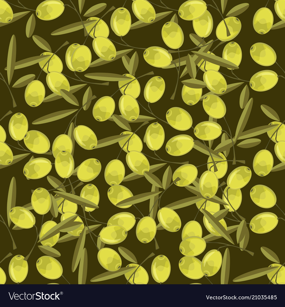 Olive pattern seamless background