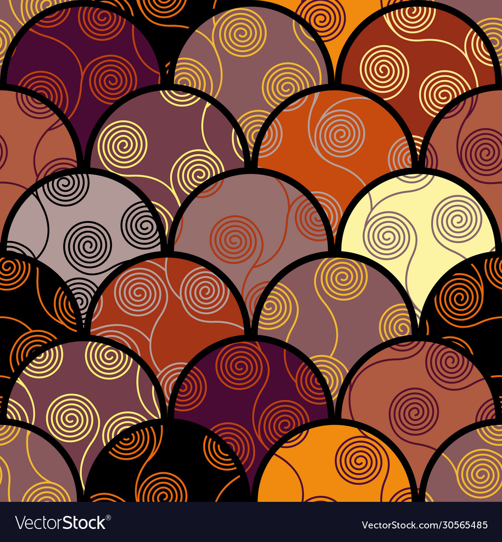 Ornamental pattern in ffish scale style vector image Ornamental pattern in ffish scale style