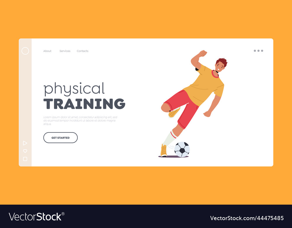 Physische Ausbildung Landing Page Template Sportler