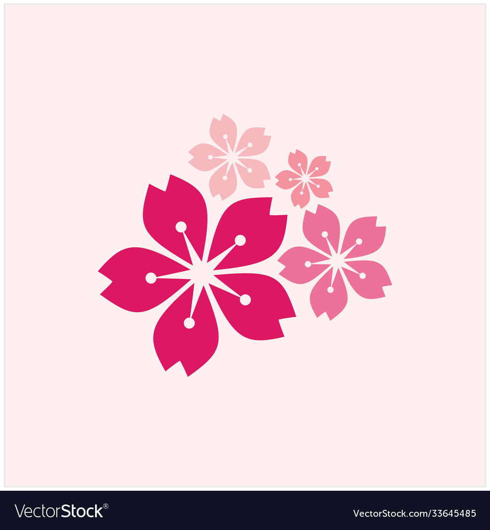 Sakura Template Design Royalty Free Vector Image