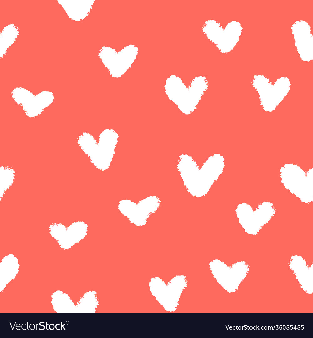 Simple heart shape repeat pattern design vector image Simple heart shape repeat pattern design