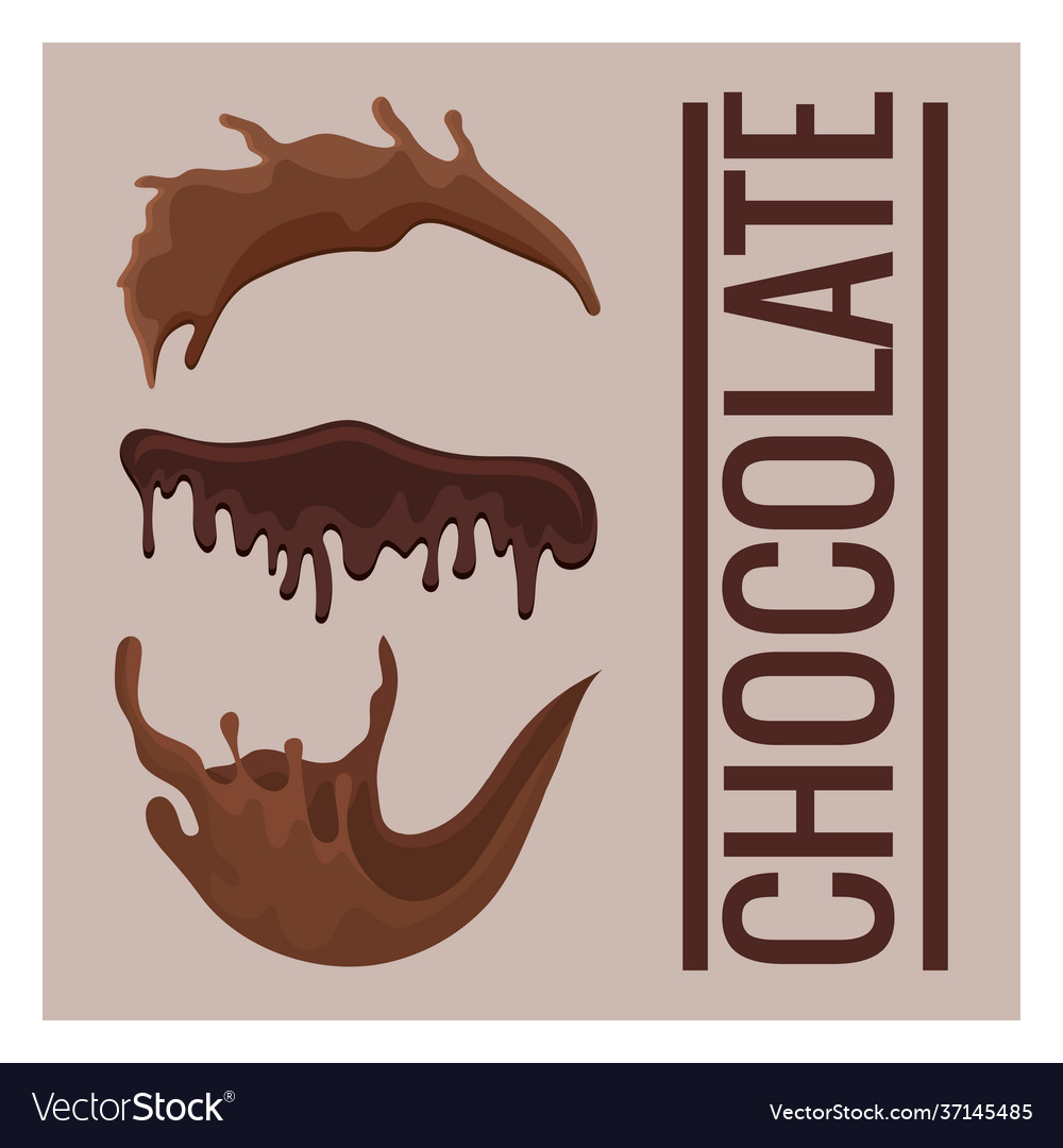 Three chocolate smudges