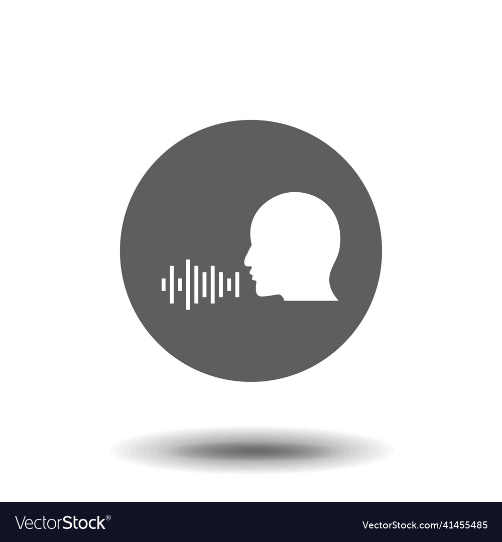 Voice command icon symbol stock web vector image Voice command icon symbol stock web