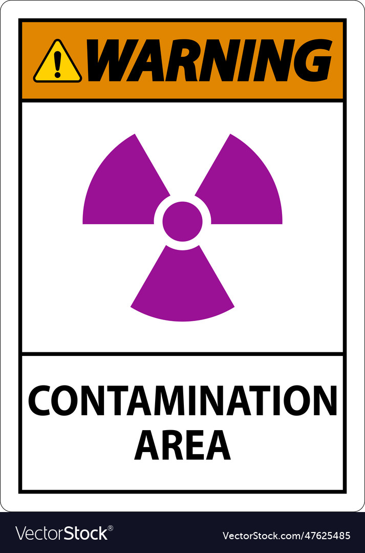 Warning radioactive materials sign caution Vector Image