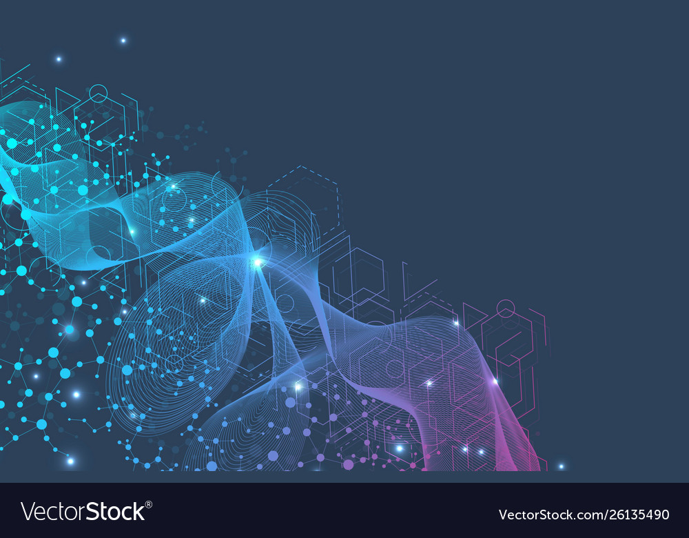 Big data visualization background modern vector image Big data visualization background modern
