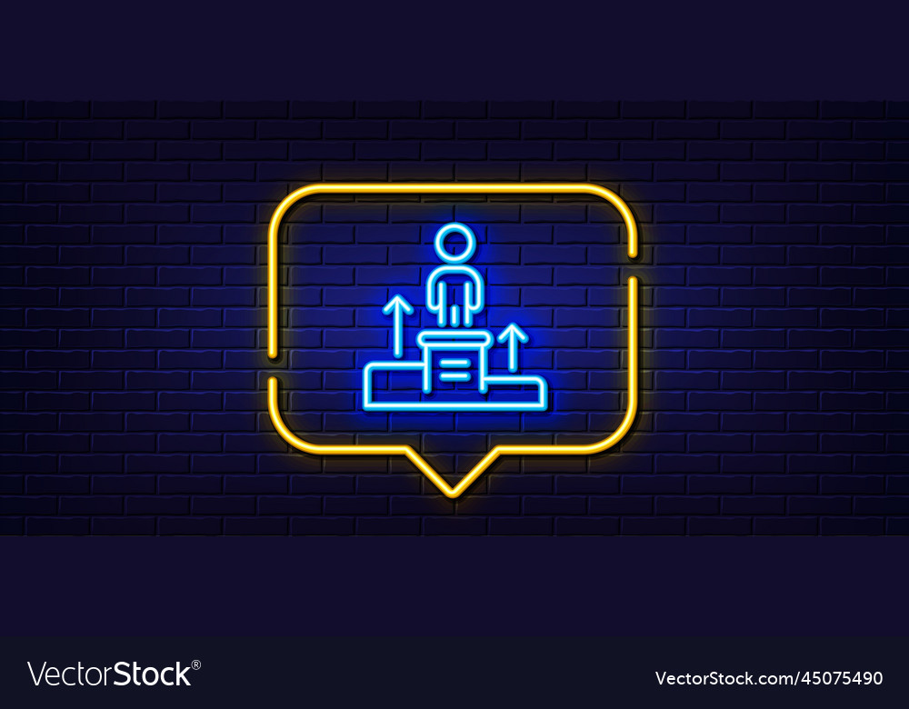 Business Podium Linie Icon Mitarbeiter Nominierung vector image Business Podium Linie Icon Mitarbeiter Nominierung