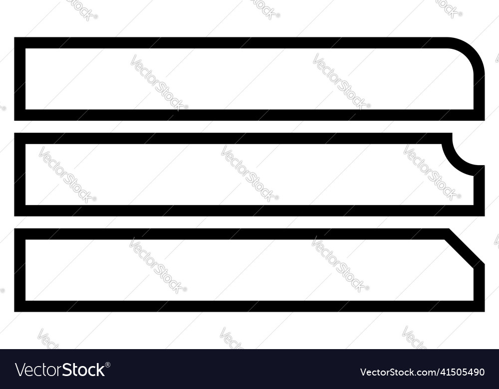Button banner and plaque design element shapes vector image Button banner and plaque design element shapes