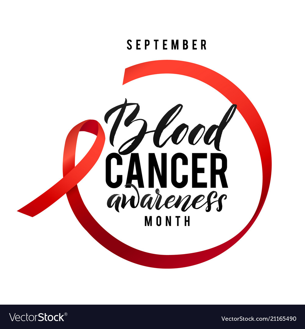 Cancer hope blood awareness label Royalty Free Vector Image