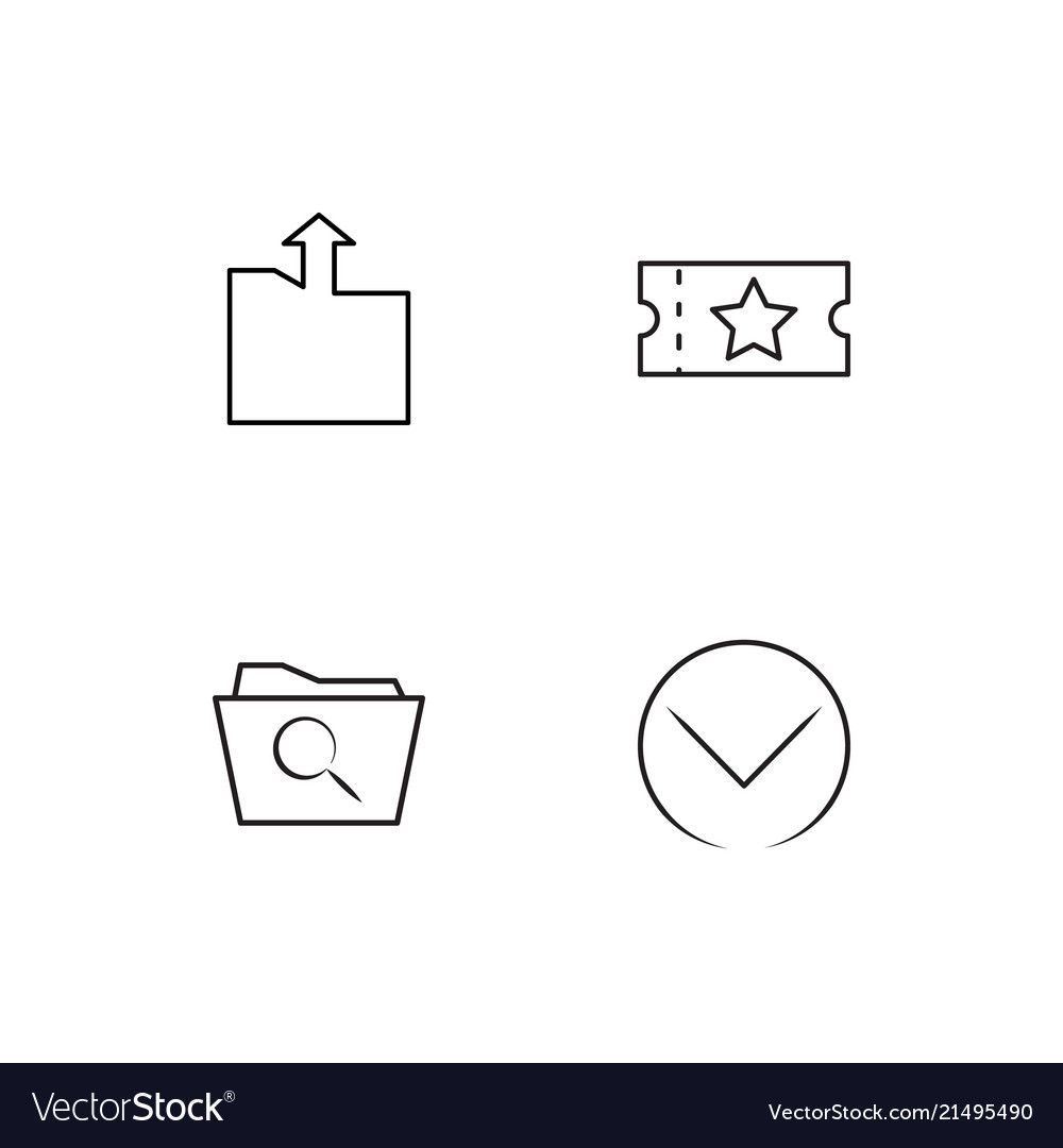 Essential linear icons set simple outline