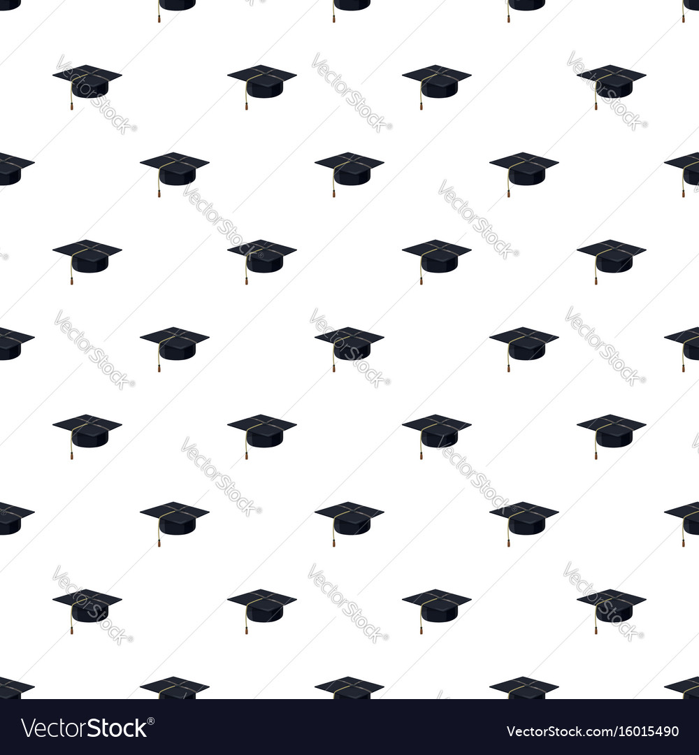 graduation cap pattern royalty free vector image