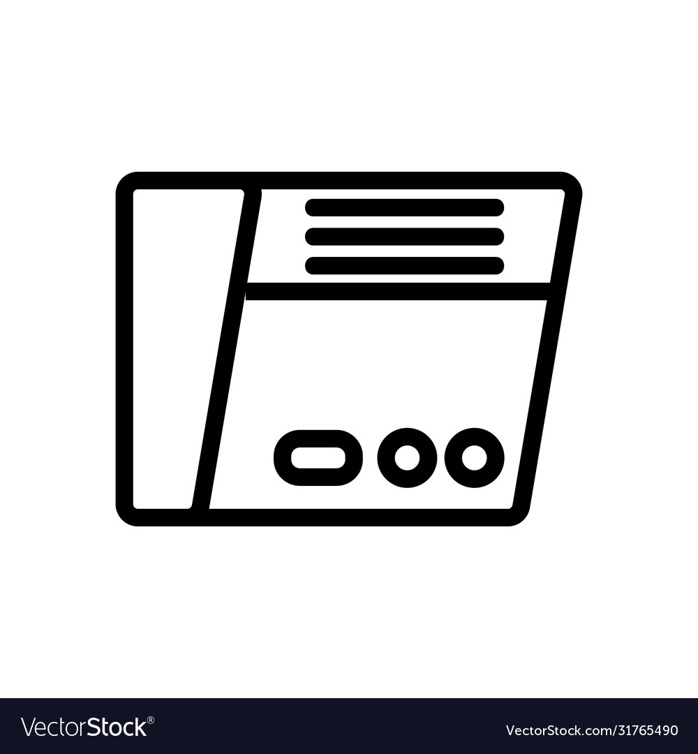Intercom security gadget icon outline vector image Intercom security gadget icon outline