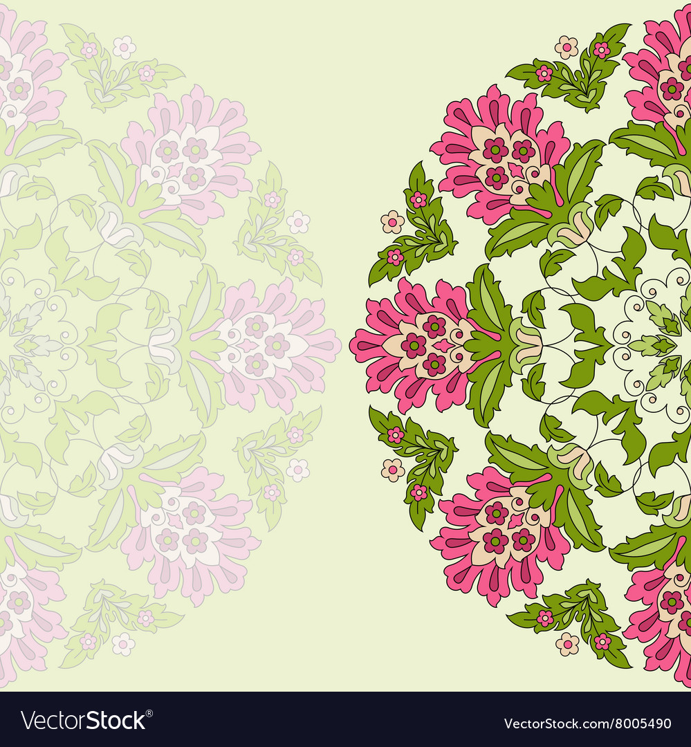 Invitation card with floral ornament