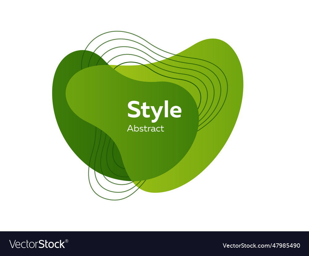 Liquid dynamical abstract element vector image Liquid dynamical abstract element