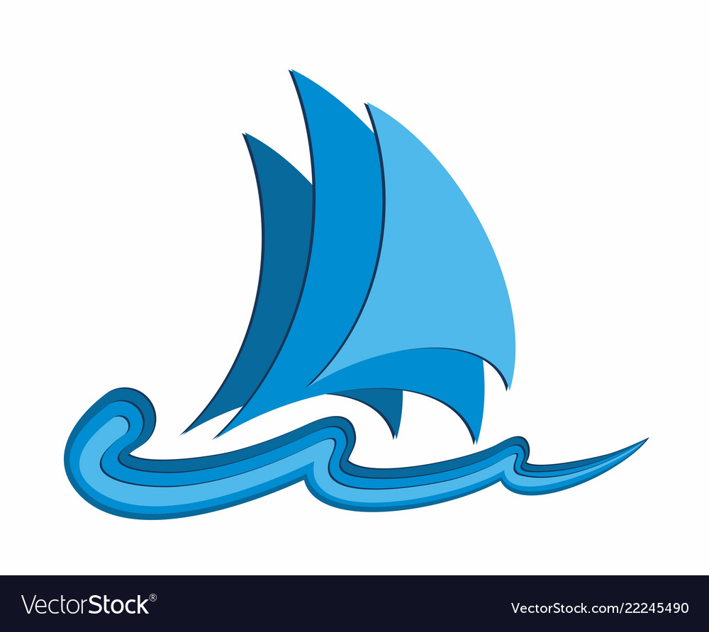 Logo of blue sailing vessel