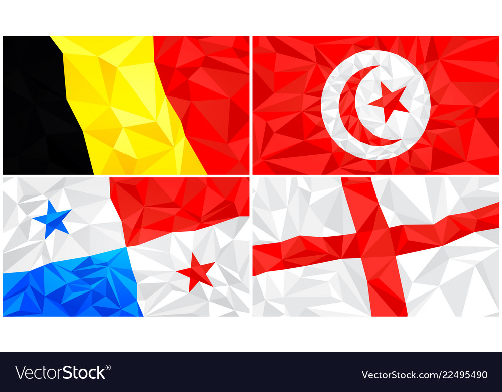 Low poly flag abstract polygonal triangular vector image Low poly flag abstract polygonal triangular