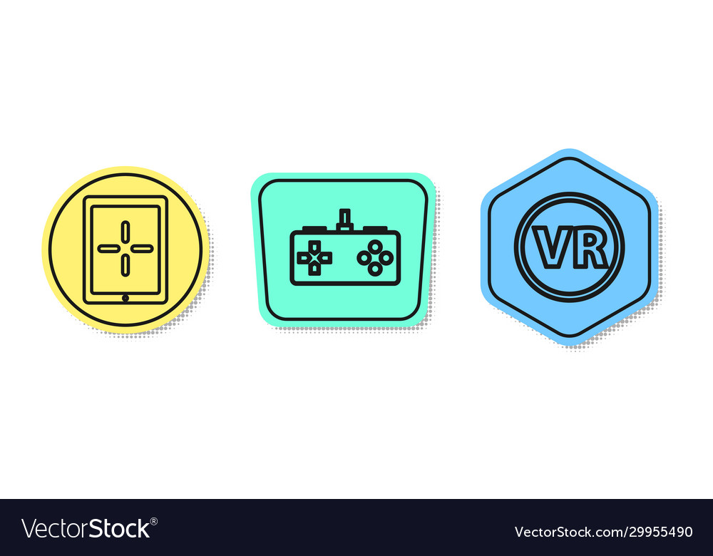 Set line tablet gamepad and virtual reality