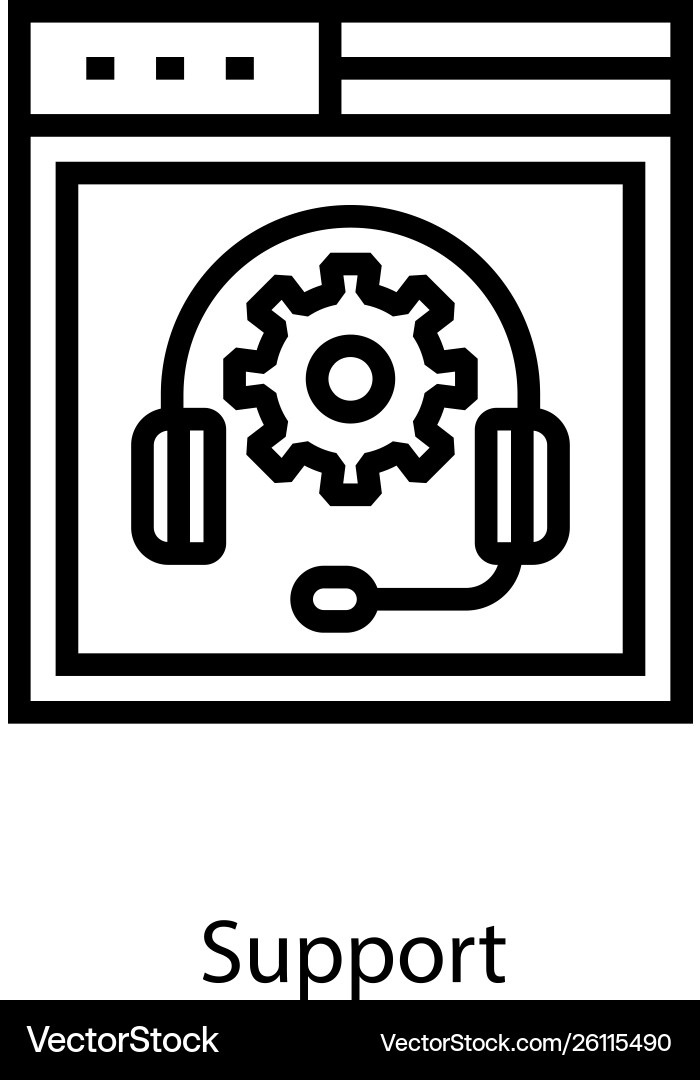 Website technical support Royalty Free Vector Image