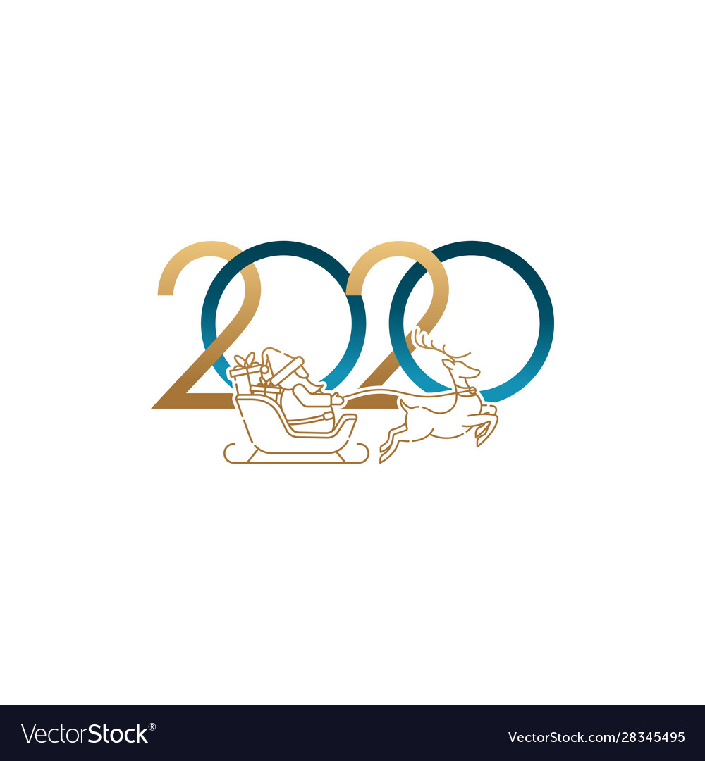 2020 colorful text isolated on white background vector image 2020 colorful text isolated on white background