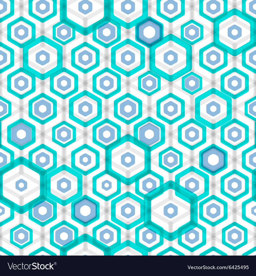 Abstract hexagonal seamless pattern