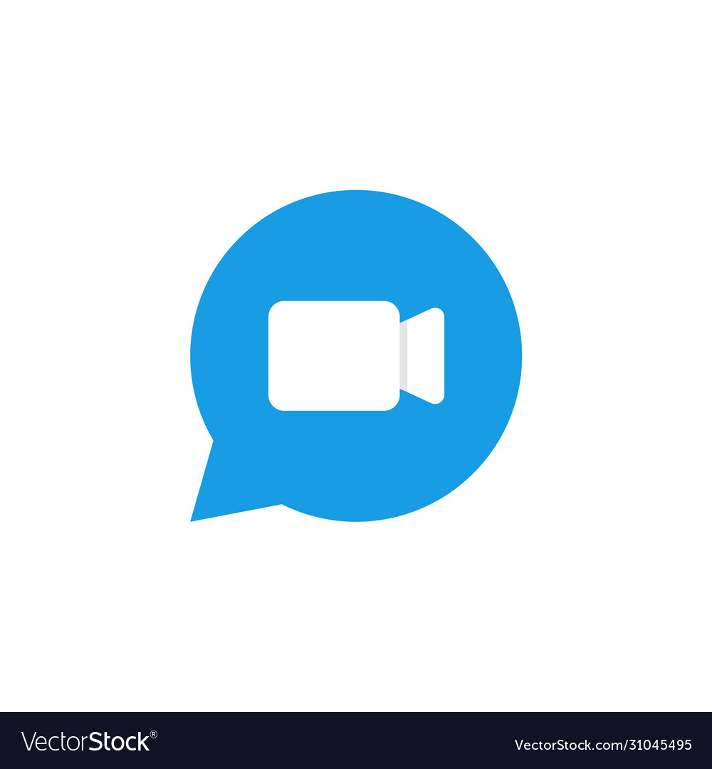 Bubble with camera icon in flat style isolated vector image Bubble with camera icon in flat style isolated