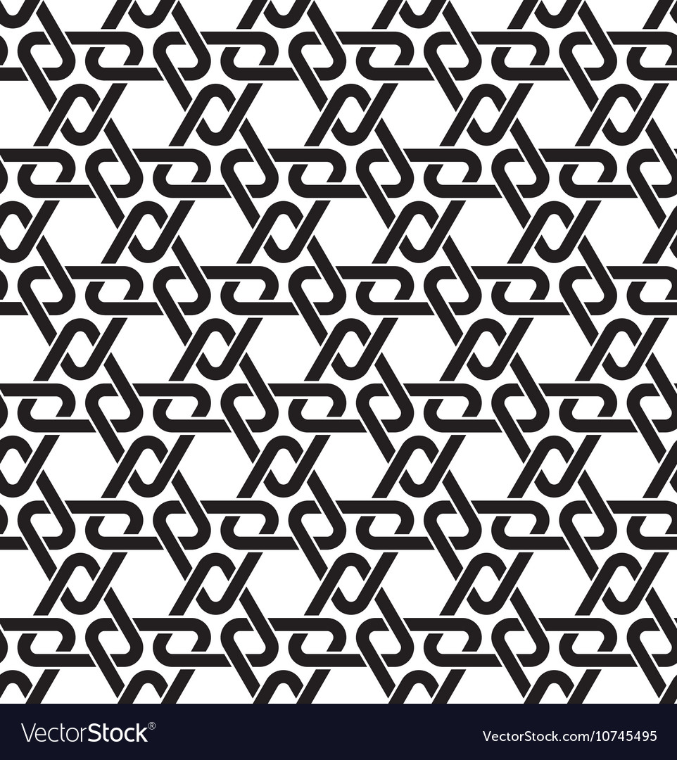 Celtic seamless pattern of black lines Royalty Free Vector