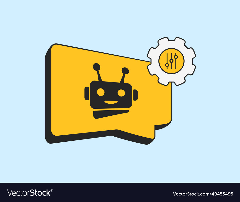 Custom bots concept ai chatbots with customizable vector image Custom bots concept ai chatbots with customizable