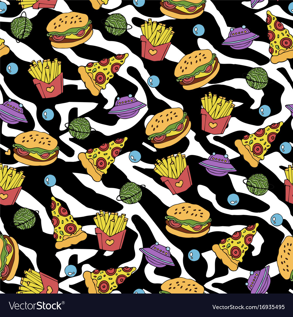 Fastfood seamless pattern