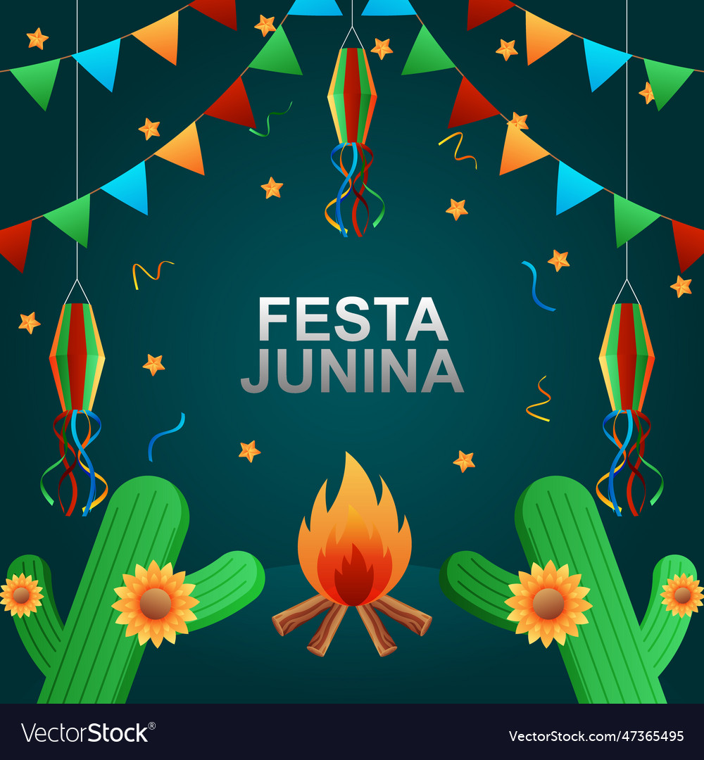 Festas juninas background with gradient style