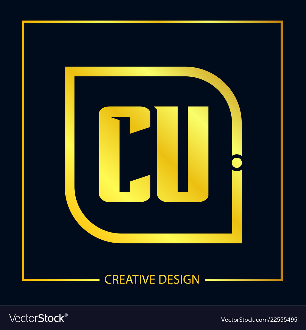 Initial letter cu logo template design