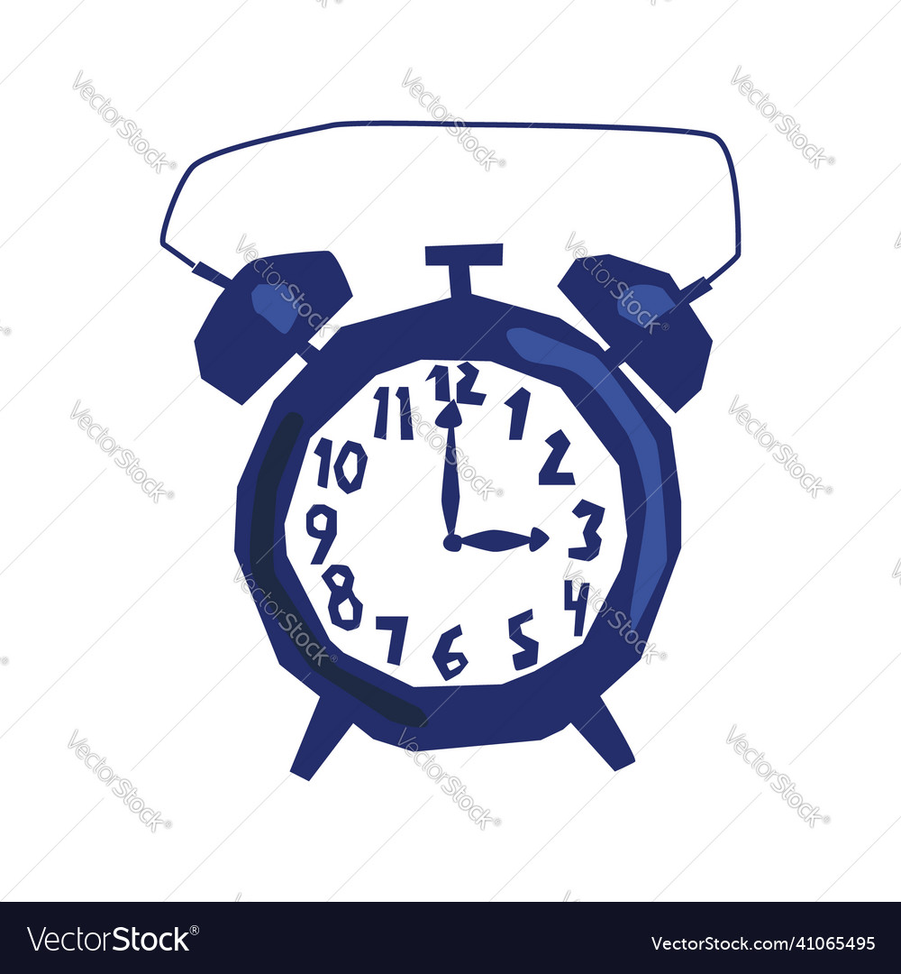 Isolated image with clock alarm vector image Isolated image with clock alarm
