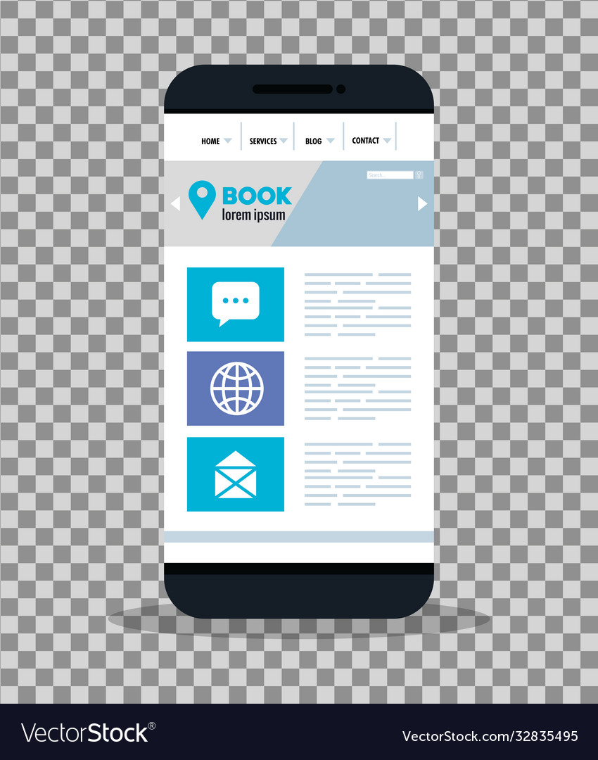 Mockup responsive web concept website development vector image Mockup responsive web concept website development