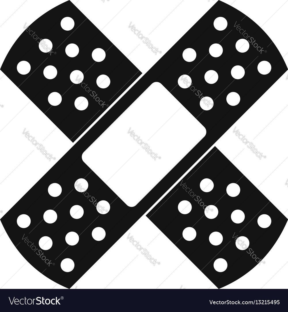 Patch icon simple style Royalty Free Vector Image