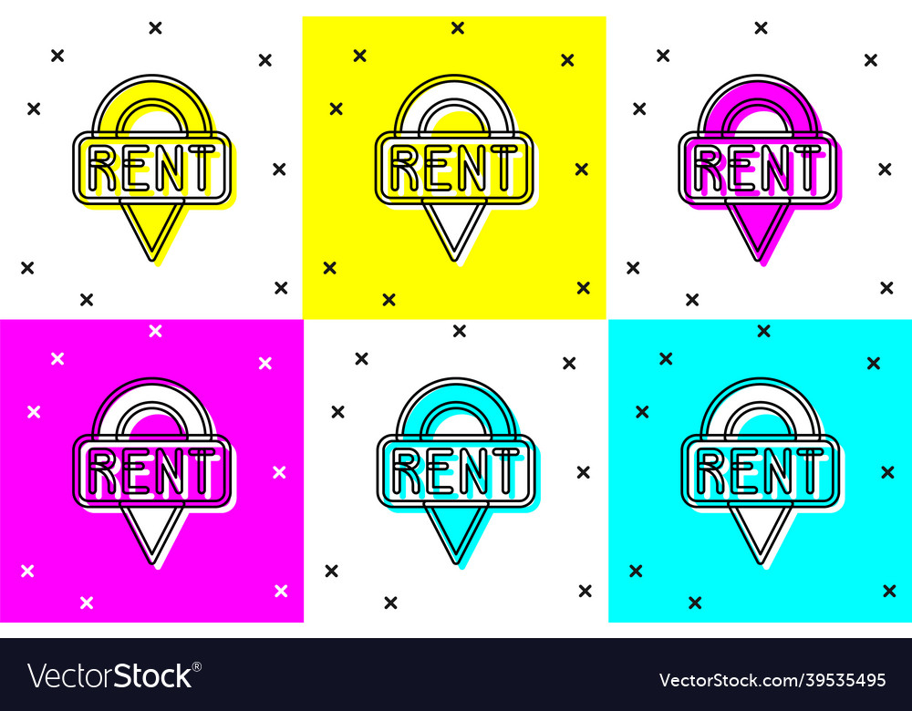Set location key icon isolated on color background vector image Set location key icon isolated on color background