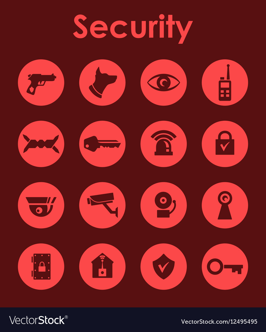 Set of security simple icons