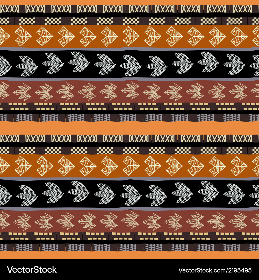 Tribal seamless pattern Royalty Free Vector Image