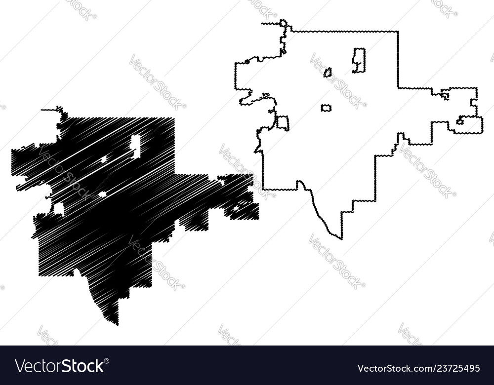 Tulsa city map vector image Tulsa city map