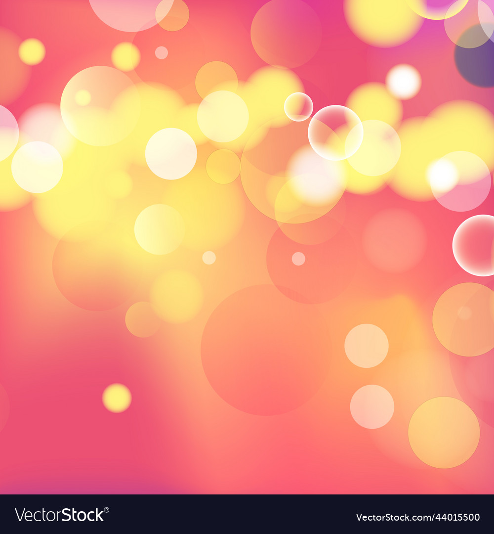 Abstract multicolored blurred bokeh on red