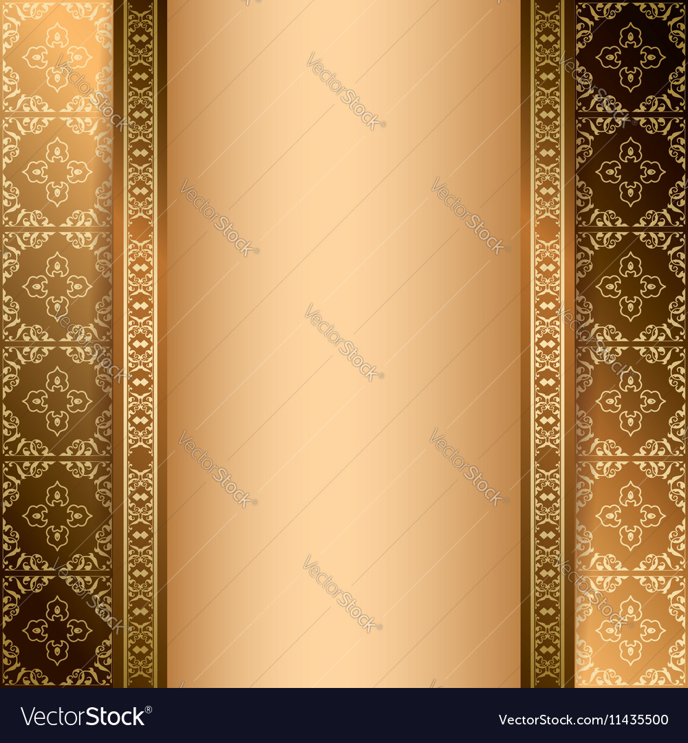 Bright Brown Ornamental Background With Gradient Vector Image