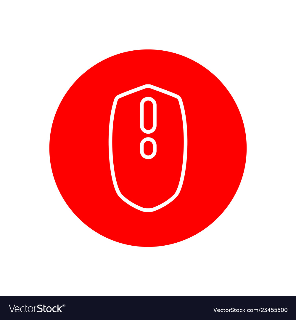 Computer mouse office outline red icon design