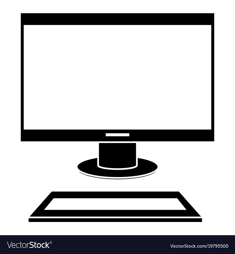 Desktop computer isolated icon