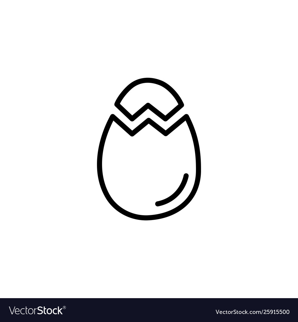 Egg line icon in flat style for app ui websites vector image Egg line icon in flat style for app ui websites