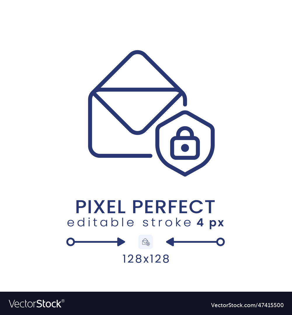 Email security linear desktop icon vector image Email security linear desktop icon