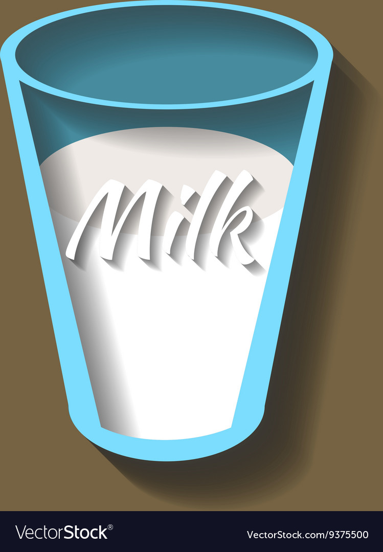 Glass of milk paper cut style