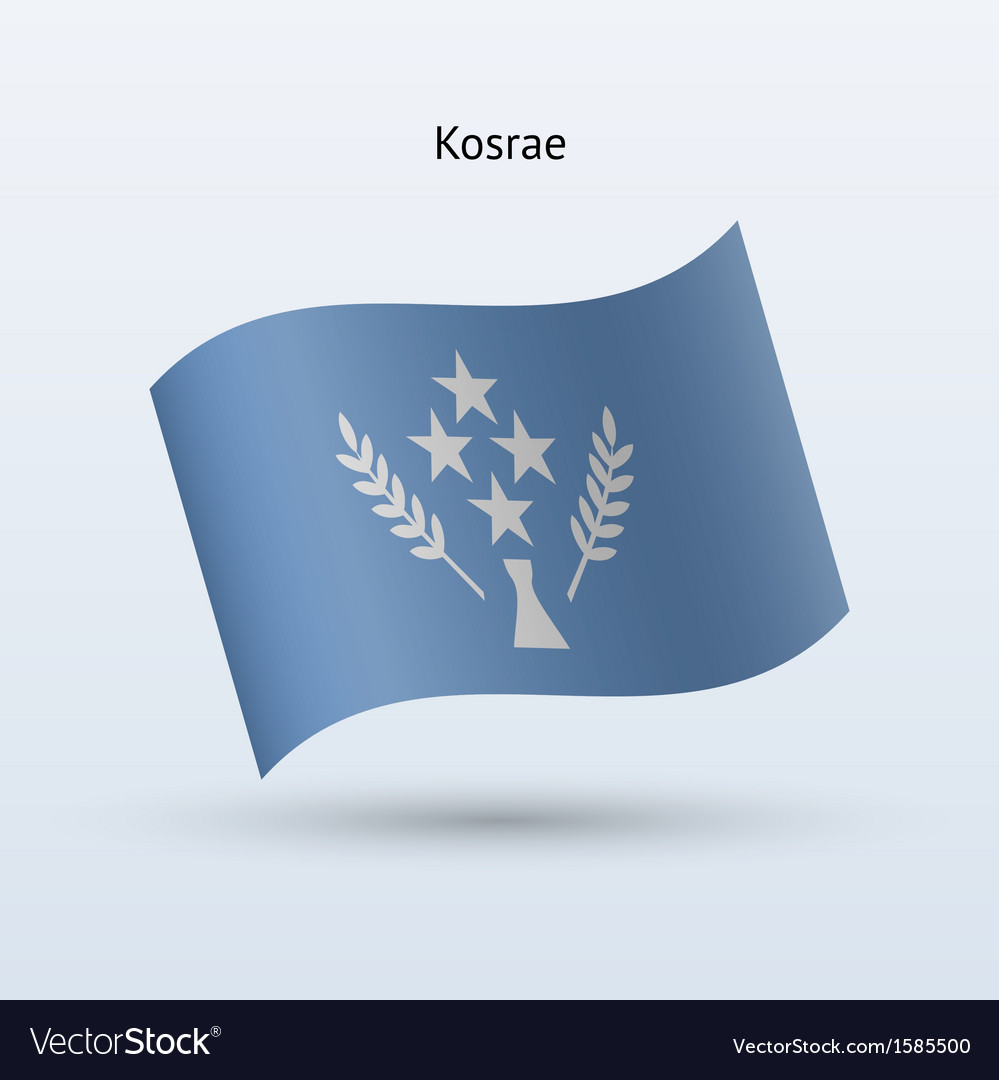 Kosrae flag waving form