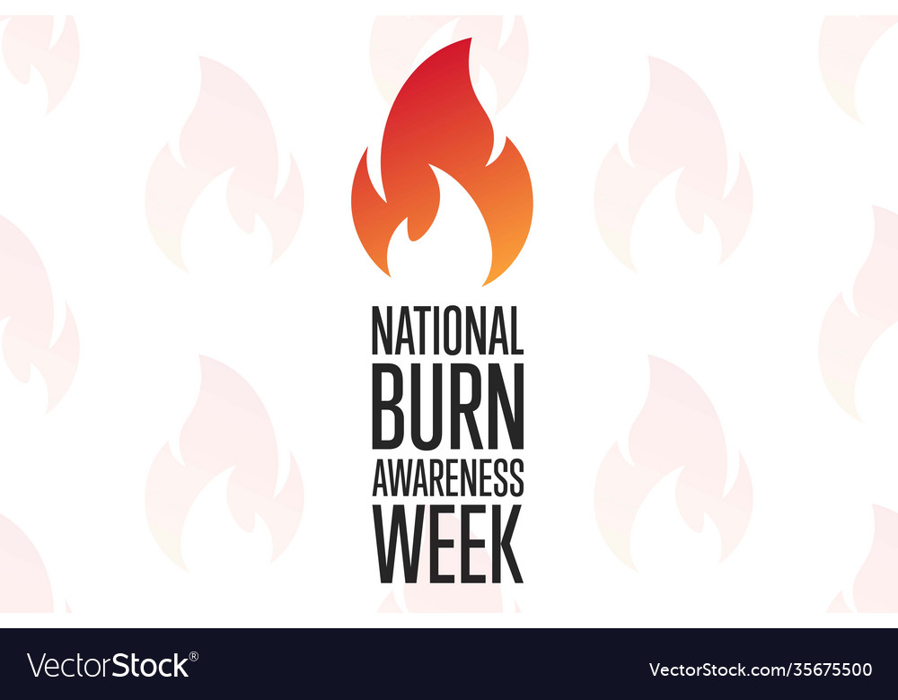 National burn awareness week first full week Vector Image