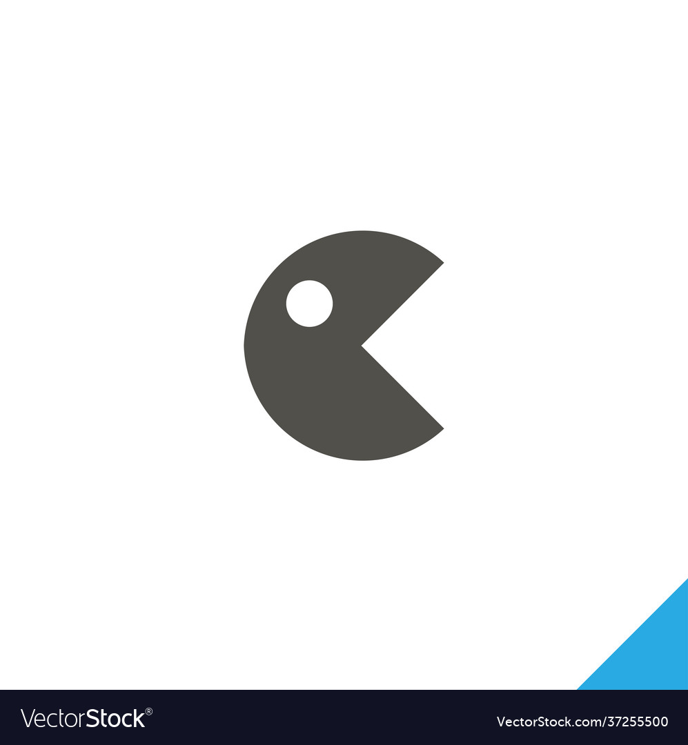 Pac man icon arcade game simple icon man vector image Pac man icon arcade game simple icon man